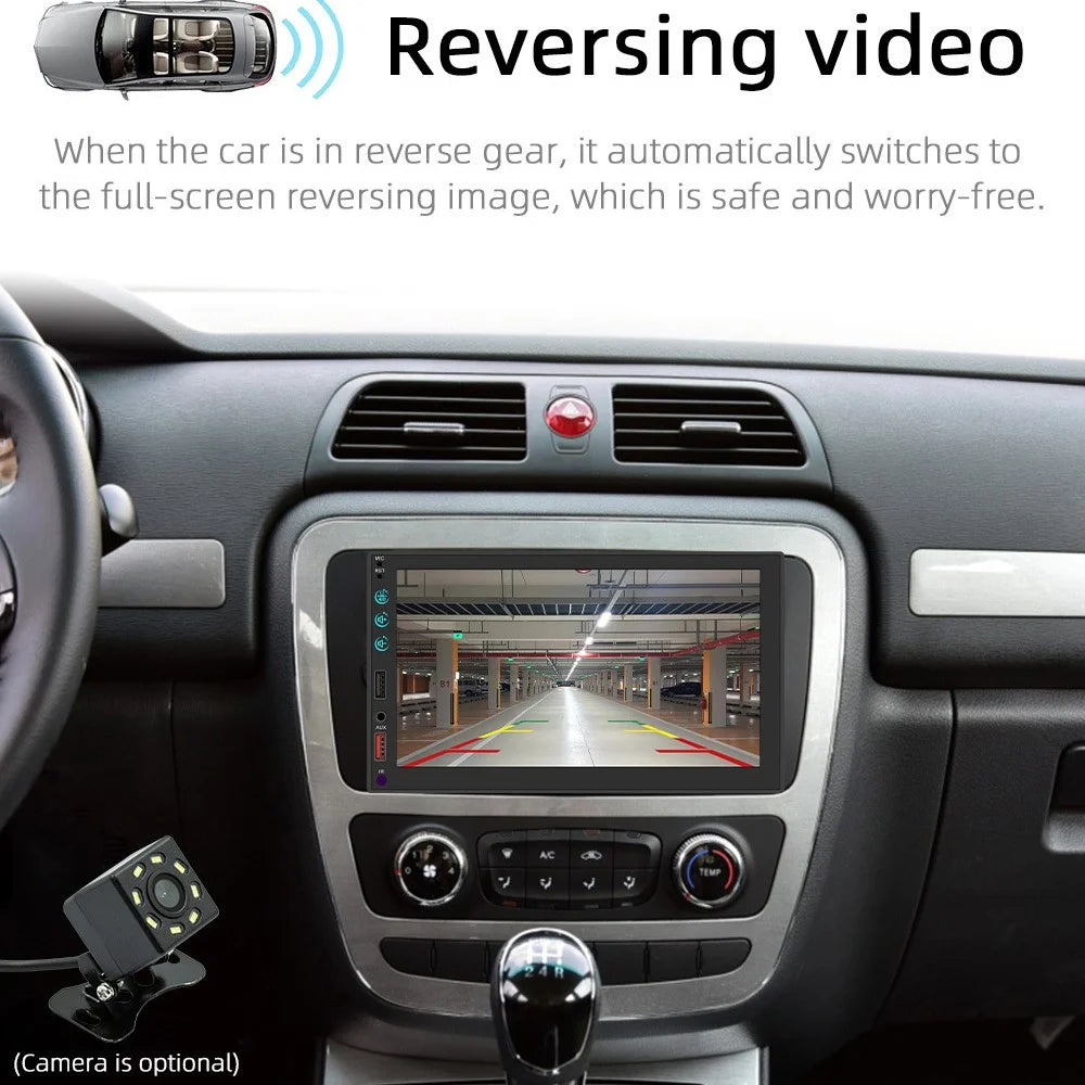 FS03C Car Stereo 7-inch MP5 Player Multimedia Player with Mirror Link Steering Wheel Control - 3
