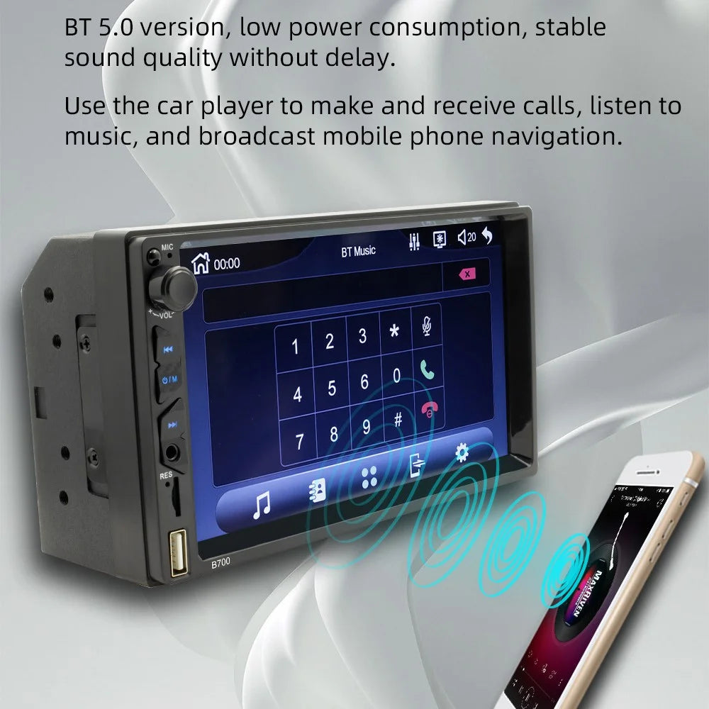 B700 Car MP5 Player 7-inch FM Car Radio Bluetooth-compatible Multimedia Support Mirror Link - 7