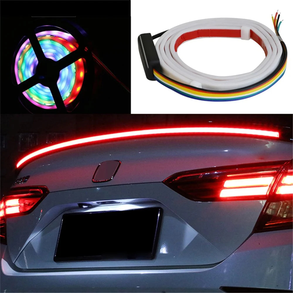 1.5m 72-LED Strip Car Trunk Illumination Rear Brake Backup Lamp Waterproof Turn Signal Light - 2