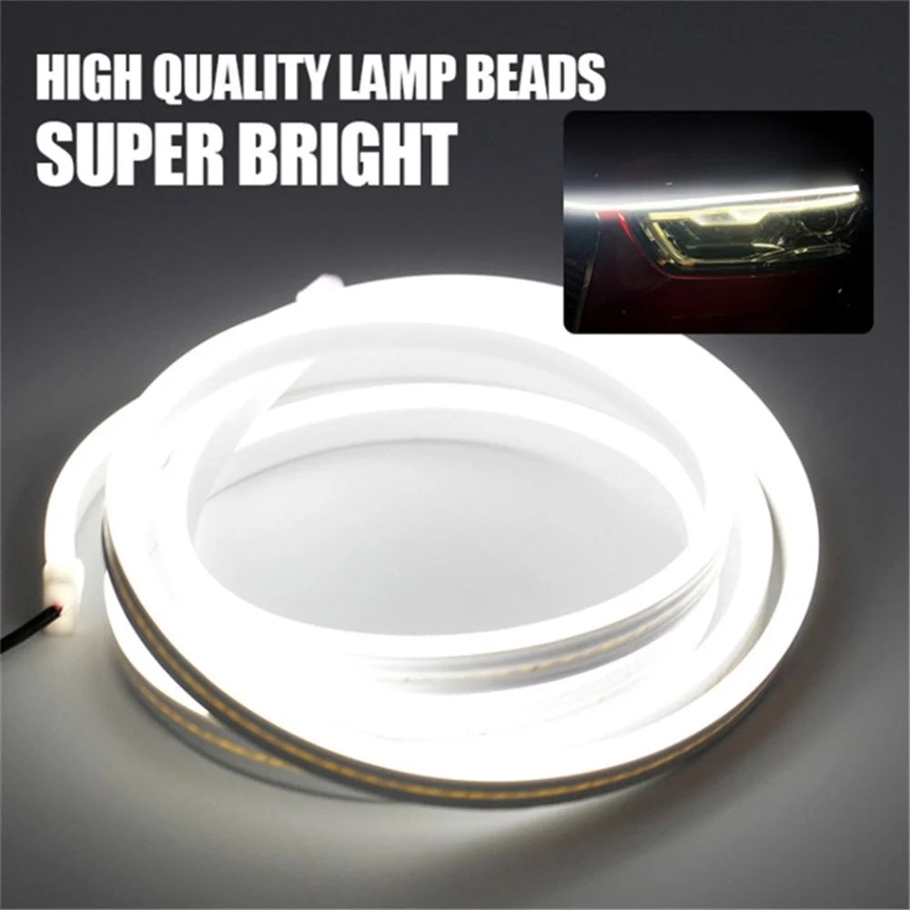 2m Car Hood Decorative DRL Light Strip PVC Silicone Flexible Waterproof Light Strip - Green - 2
