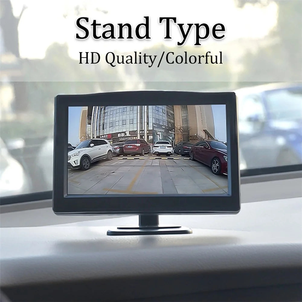 RH-500 Car Parking Reverse 5'' LCD Screen Recorder Display Monitor with Power Supply Cable - 3