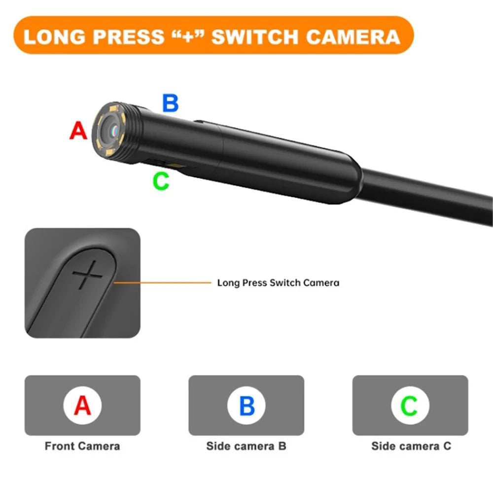 Y15 7.9mm 3 Lens WiFi Endoscope HD Pipeline Waterproof Inspection Camera, 10m Hard Wire - 2