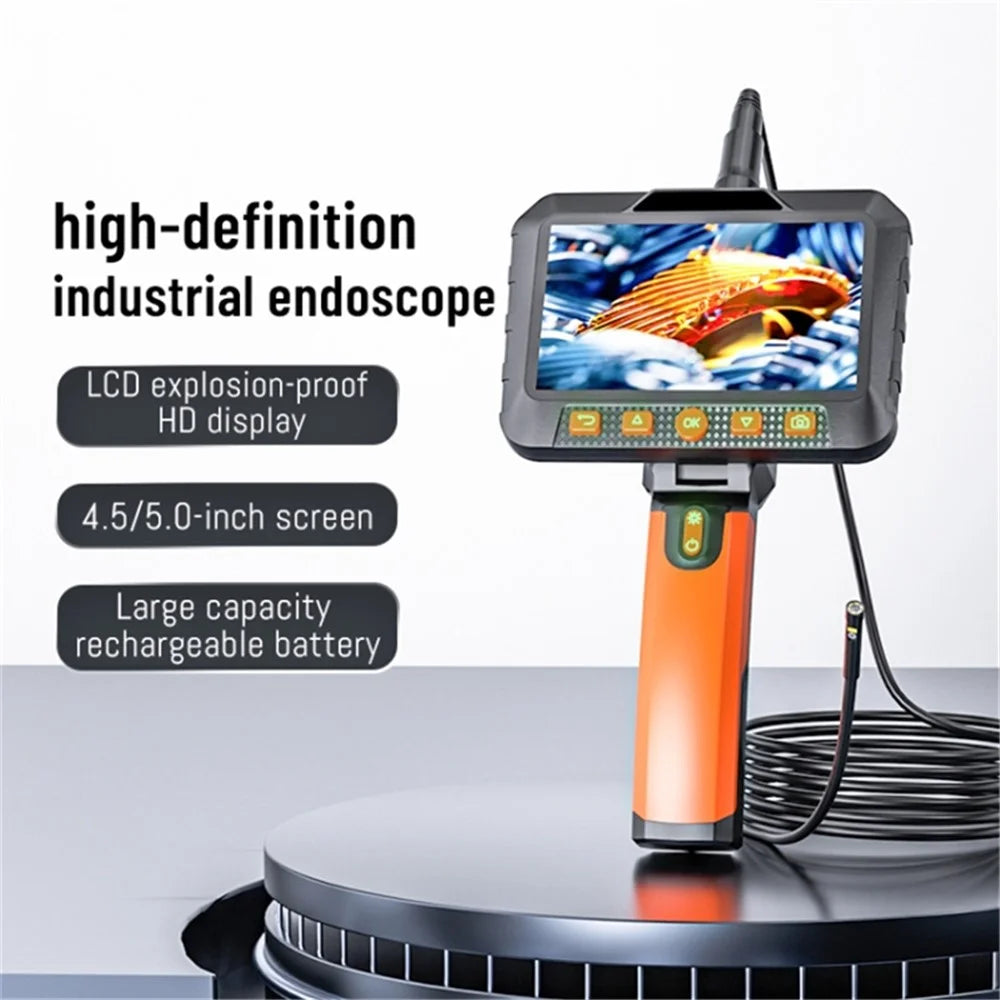 T27 Digital Industrial Borescope 2m 5.5mm Dual-Lens 5-inch 1080P Handheld Endoscope with Light - 2