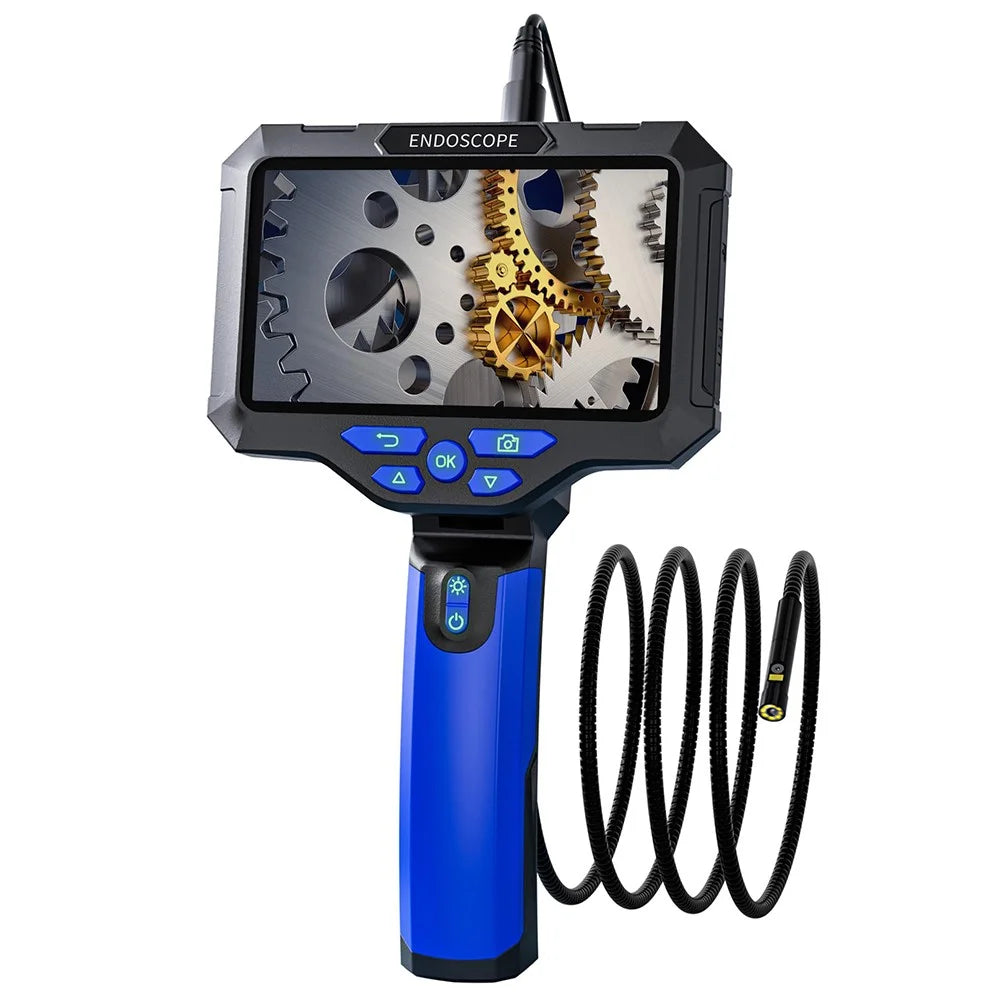 T28 Industrial Borescope with 4pcs Light 10m 7.9mm Dual Lens 5-inch 1080P Endoscope Snake Camera - 1