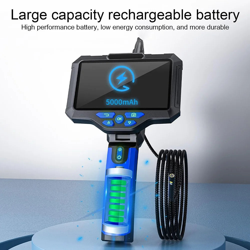 T28 Industrial Borescope with 4pcs Light 1m 7.9mm Dual Lens 5-inch 1080P Endoscope Snake Camera - 2