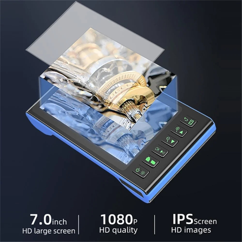 T23 7.9mm Triple Lens Borescope 3.5m 7 inch IPS Screen 1080P HD Industrial Endoscope IP67 Waterproof Camera - 4