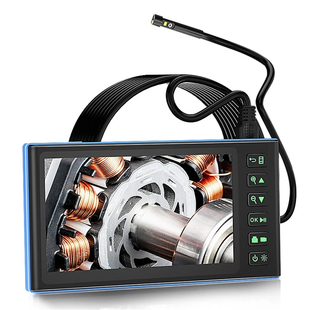 T23 7 inch Dual-Lens Industrial Borescope with 8pcs Light 15m 7.9mm HD 1080P Endoscope IP67 Waterproof Camera - 1