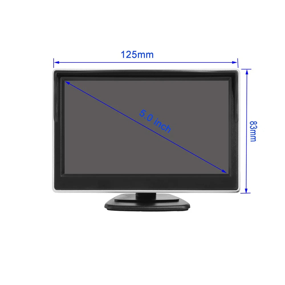 RH-507 5'' LCD Display Monitor Car Parking Reverse Waterproof Butterfly-shaped Rear Camera with Power Supply Cable and Video Line - 7