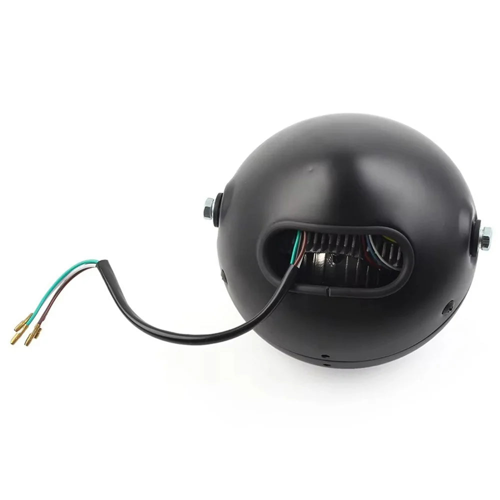 16cm Retro Motorcycle LED Headlight Daytime Running Lamp for Cruiser Chopper Cafe Racer - White Light - 2