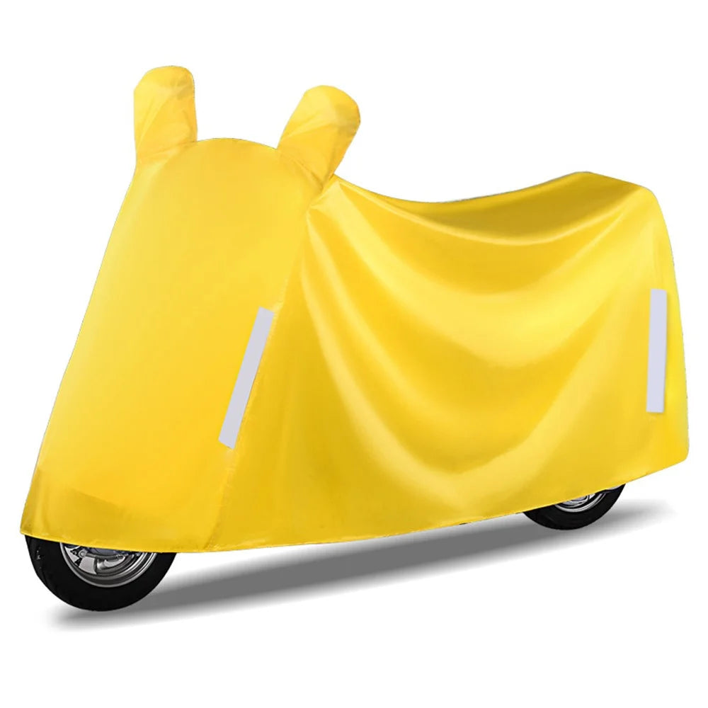 Size 5XL Dustproof Motorcycle Protective Cover Sunproof Oxford Cloth Scooter Rain Cover - Yellow - 1