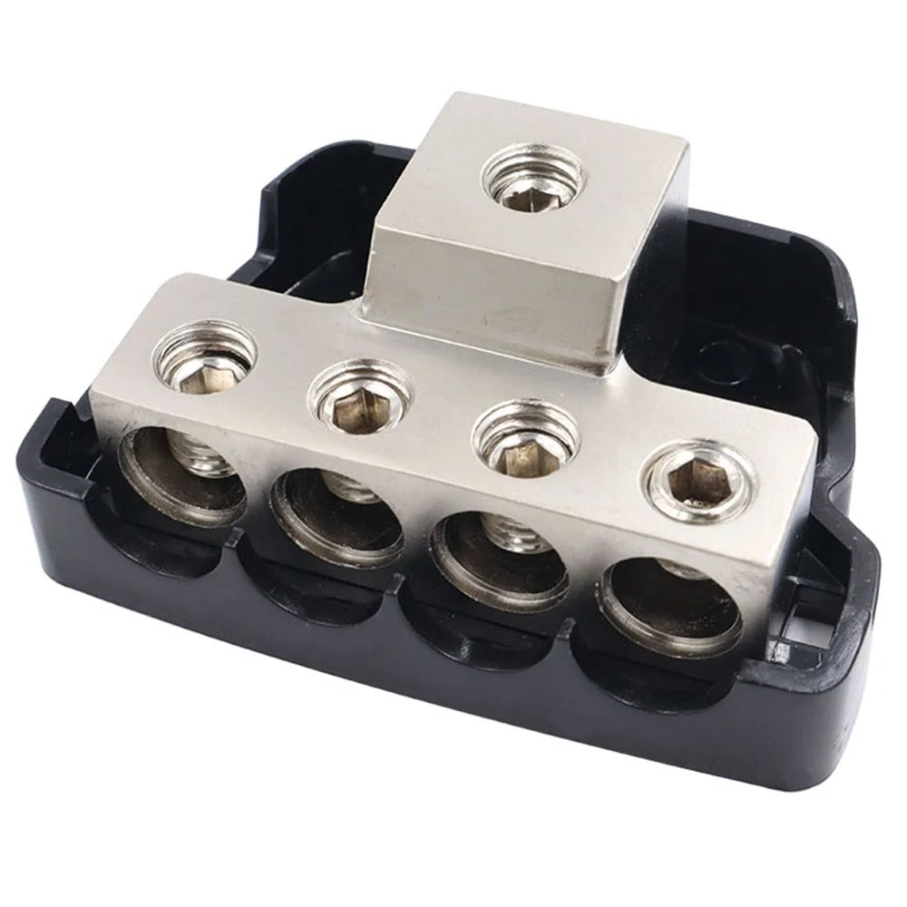 4-Way Car Audio Stereo Amp Power / Ground Cable Splitter Distribution Block - 3