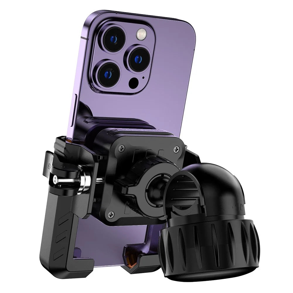 Motorcycle Handlebar Phone Mount Anti Shake Cellphone Holder Bracket for Electric Mountain Bicycle - 615 - 2