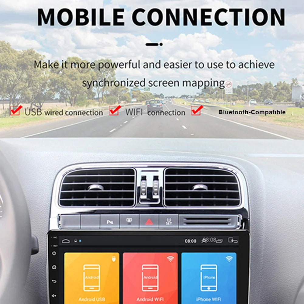 10 Inch Car Central Control Display Screen WiFi + Bluetooth-Compatible Android 12 Multimedia Player , 1+32GB - 4