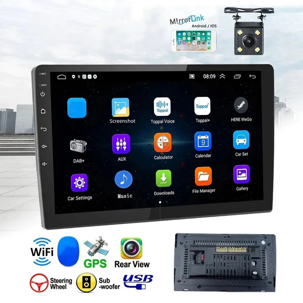 7 Inch Car Central Control Display Screen WiFi + Bluetooth-Compatible Android 12 Multimedia Player , 1+32GB - 2
