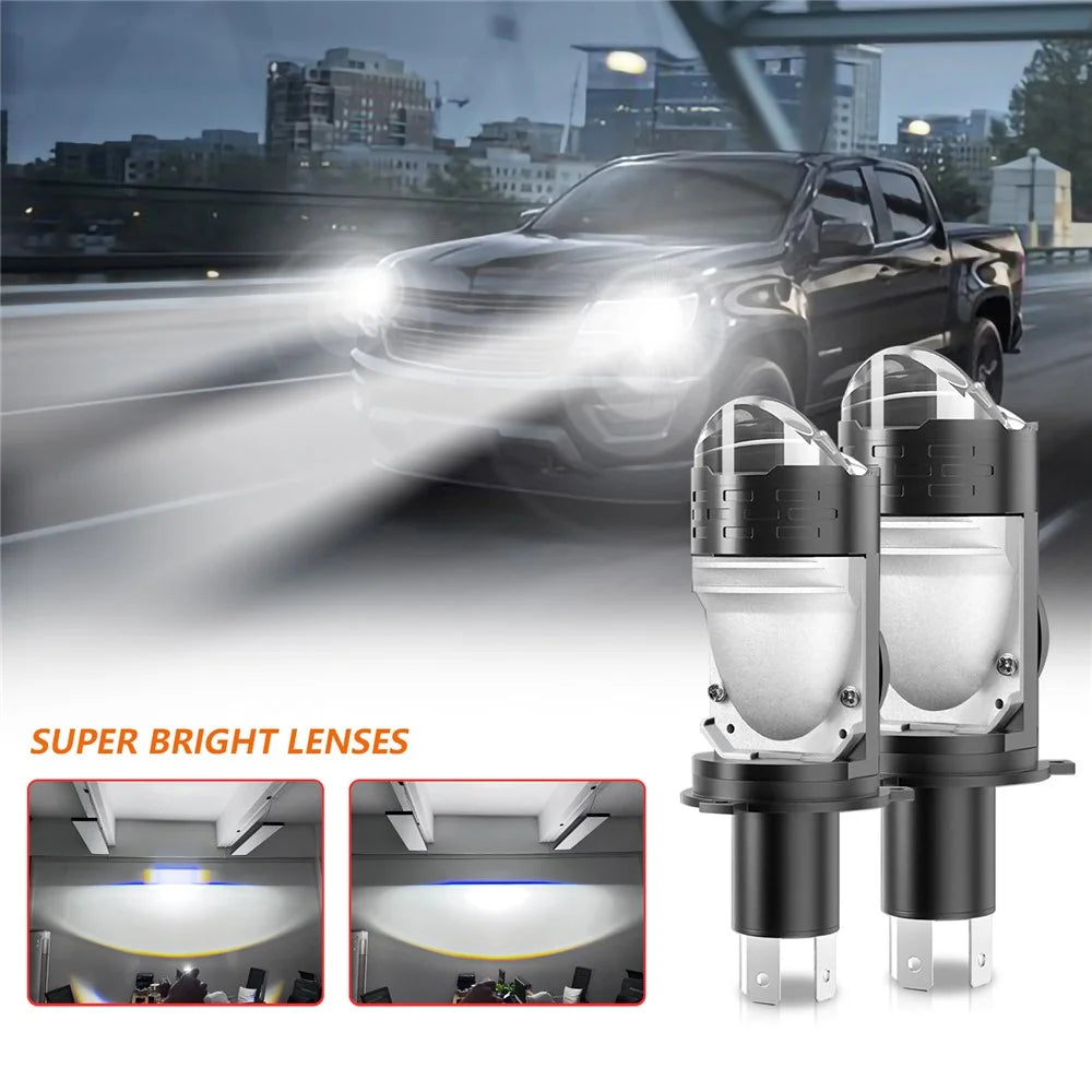 N6 2Pcs H4 LED Headlight Bulb High Brightness Double Copper Tube Car Headlamp 30W 6000K 3000LM - 2