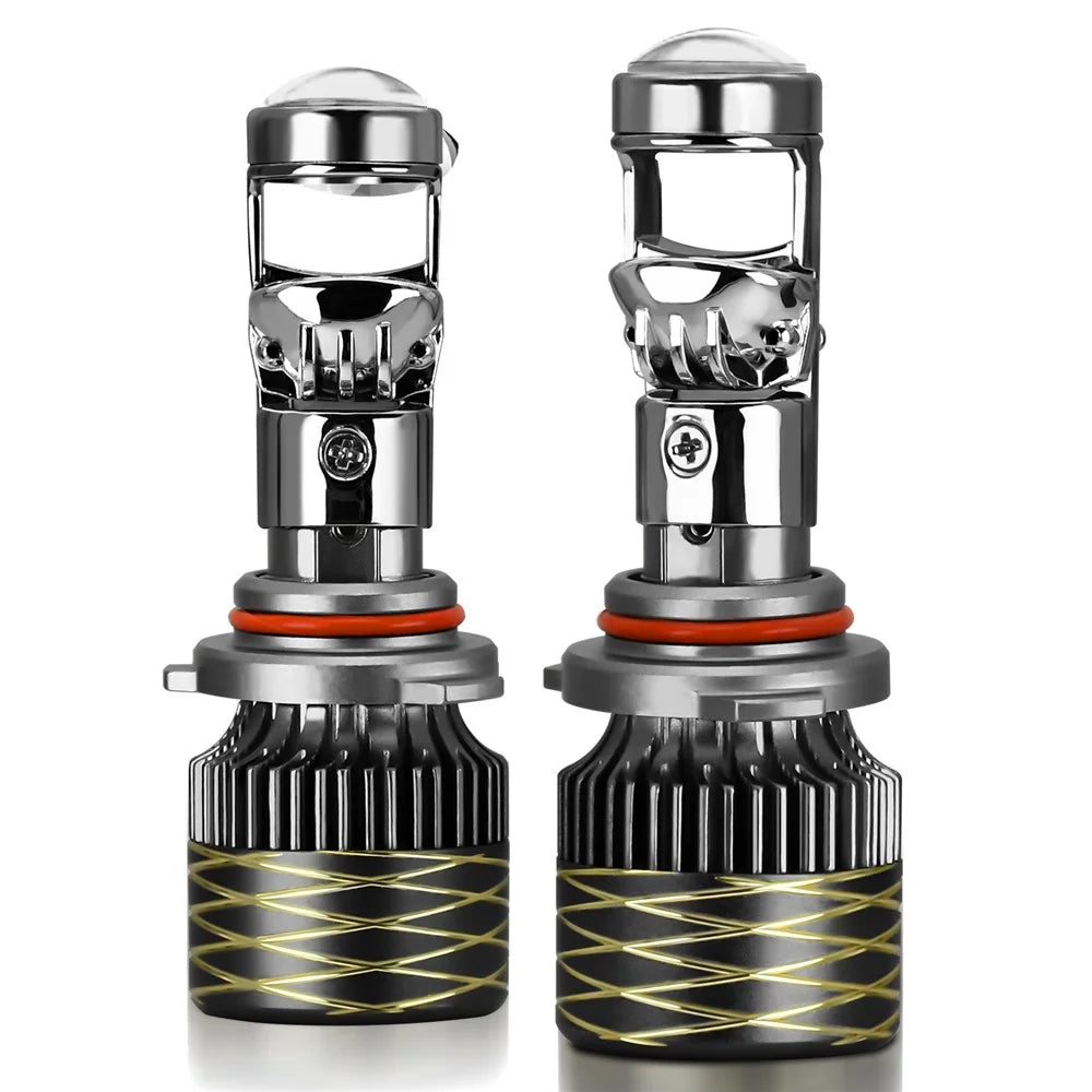 N9 2Pcs 9006 Car Headlamp Mini Lens High Brightness LED Headlight IP67 Waterproof Automotive Front Light - 1