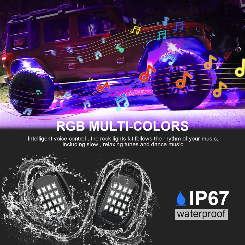 G7 6 In 1 LED Car Underglow Lights RGB Music Sync Atmosphere Lamp for SUV / Truck / Off Road Vehicles - 5
