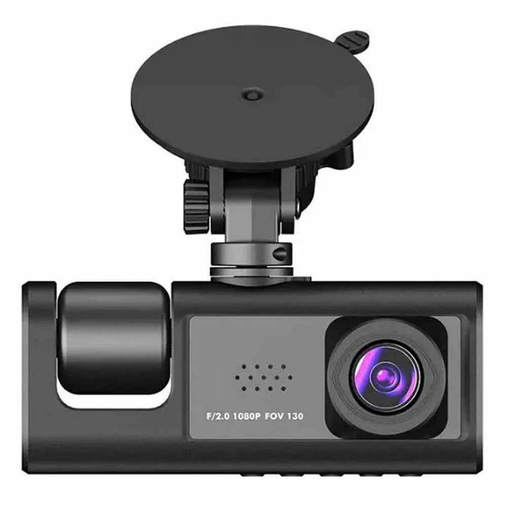 WIFI Car Dash Cam HD 1080P Front / Inside / Rear 3 Lens Car DVR Parking Recorder - 2