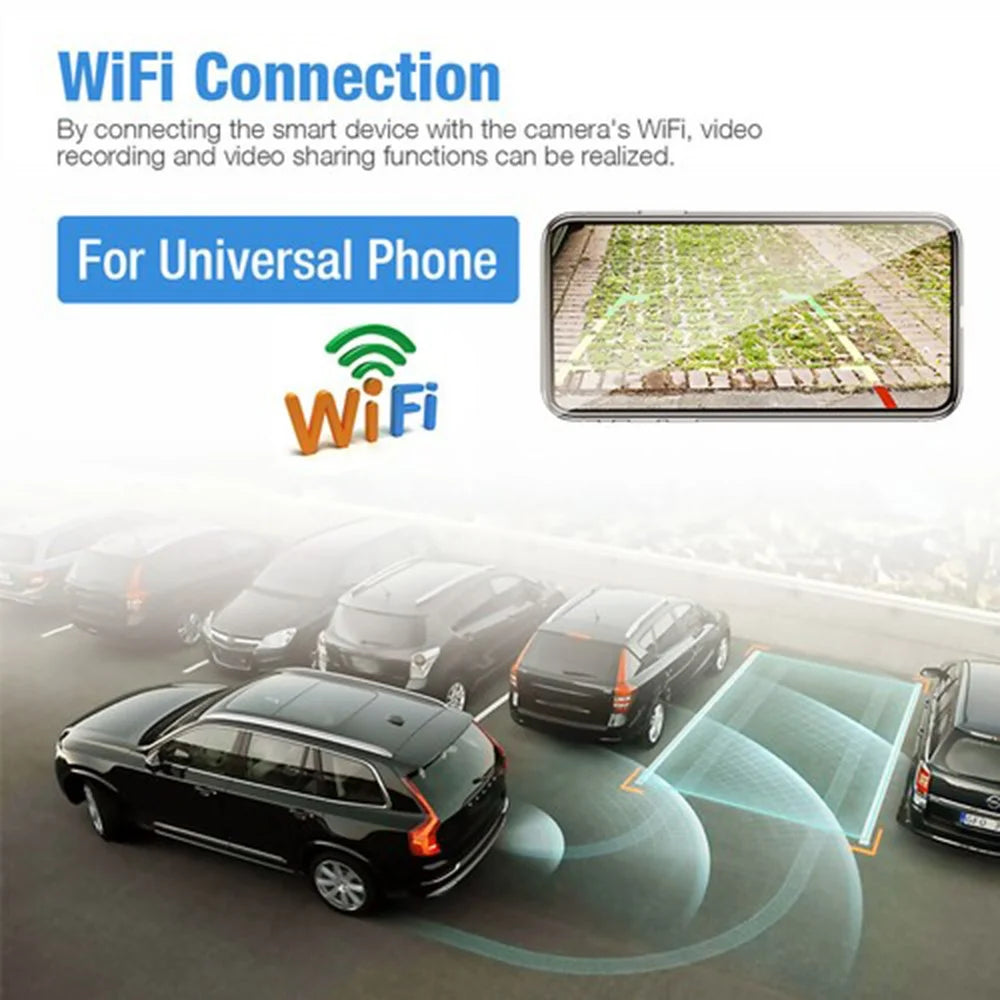 W103A Reverse Parking Real Time Monitoring WiFi Electronic Rearview Mirror Car Wireless Backup Camera - 3