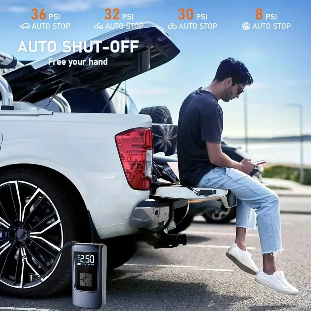 ST-9624A Portable Car Tire Inflator Digital Display Air Compressor Smart Pressure Gauge - 2