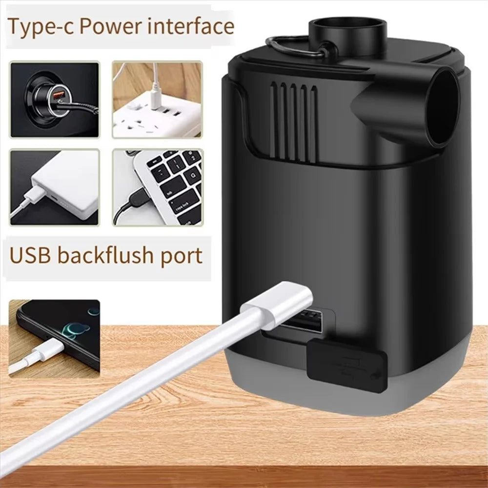 H9727 Multifunction Mini Inflator Portable Wireless Air Pump with LED Light and Power Bank Function - 3