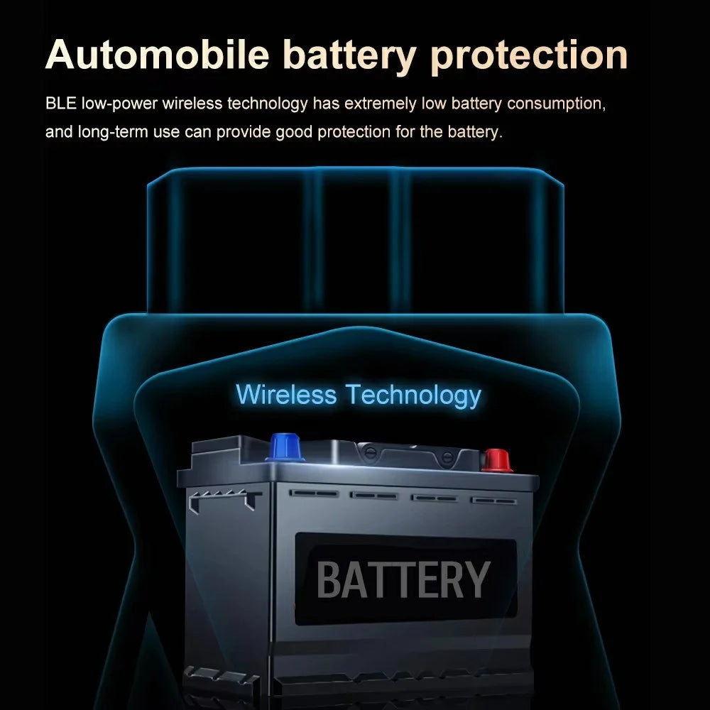 DA100 Bluetooth-compatible OBD Car Diagnostic Scanner Automotive Engine Fault Code Reader for Android iOS - 4