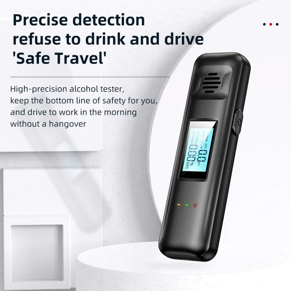 Portable Breathalyzer Drunk Driving Detection Non Contact LED Display Digital Alcohol Tester - 2