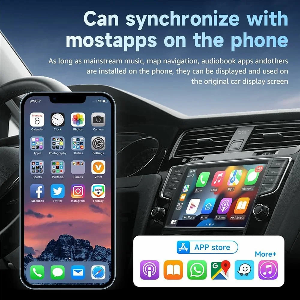 CP510 2 in 1 Wireless CarPlay Android Auto Adapter Plug and Play WiFi Fast Connect Smart Dongle - 3
