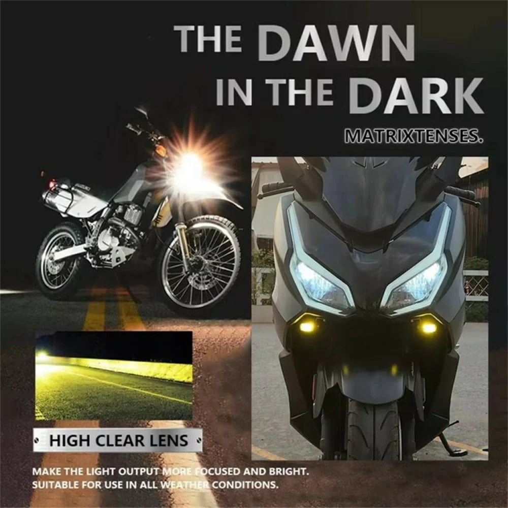 V82 1Pc High Low Beam Motorcycle LED Headlight with Cooling Fan IP68 Waterproof Car Auxiliary Lamp - 5
