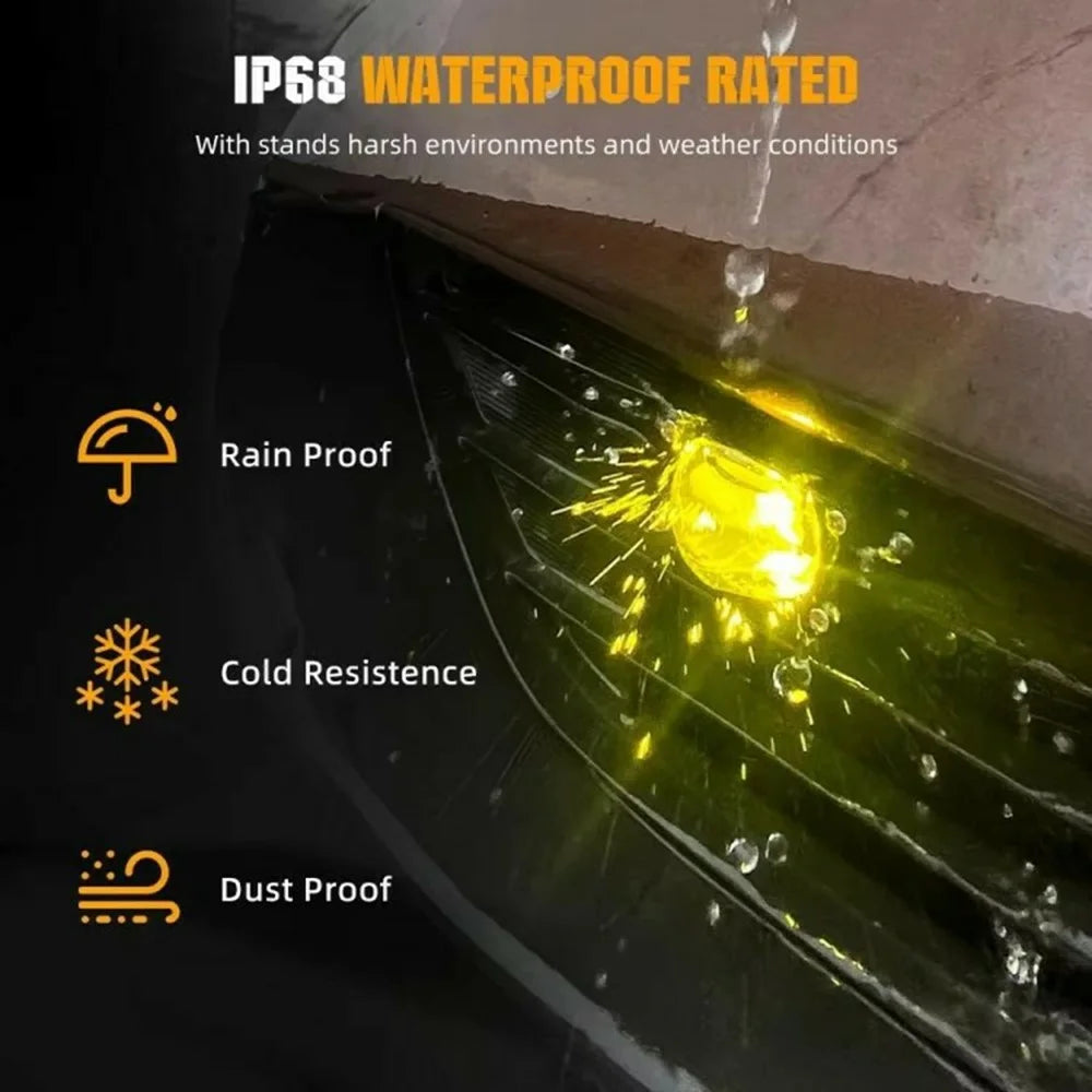 V82 1Pc High Low Beam Motorcycle LED Headlight with Cooling Fan IP68 Waterproof Car Auxiliary Lamp - 6