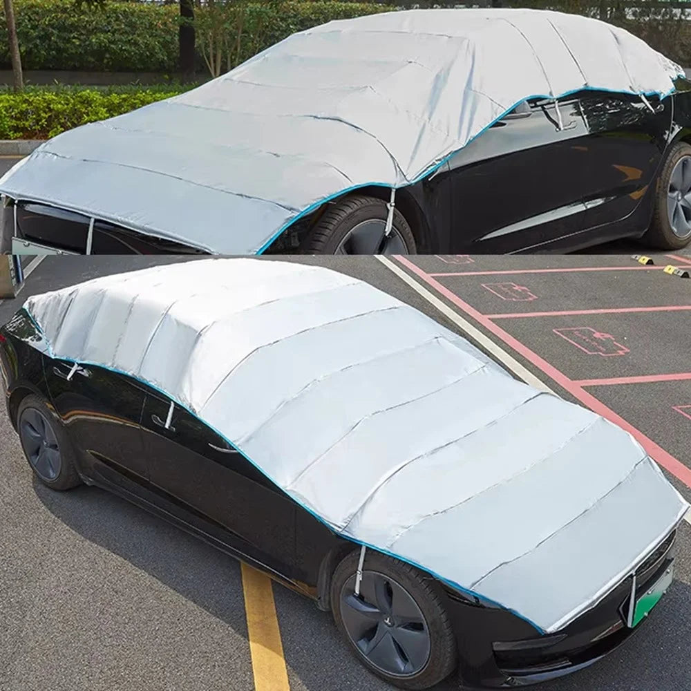 Size M For Sedan 210D Oxford Fabric Waterproof Cover Sun Snow Protection Elastic Car Cover - 6