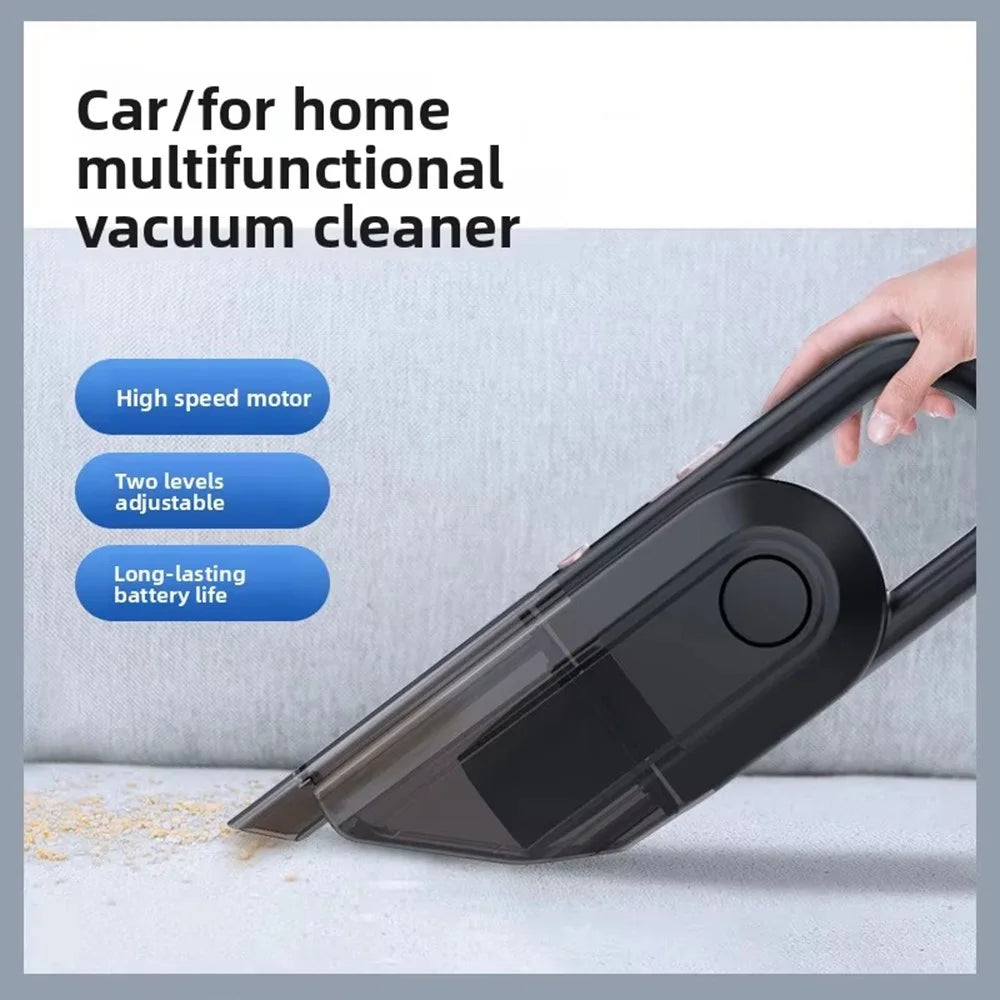 Portable 12000Pa Vacuum Cleaner for Car Home Strong Suction Cordless Handheld Cleaning Machine - 2