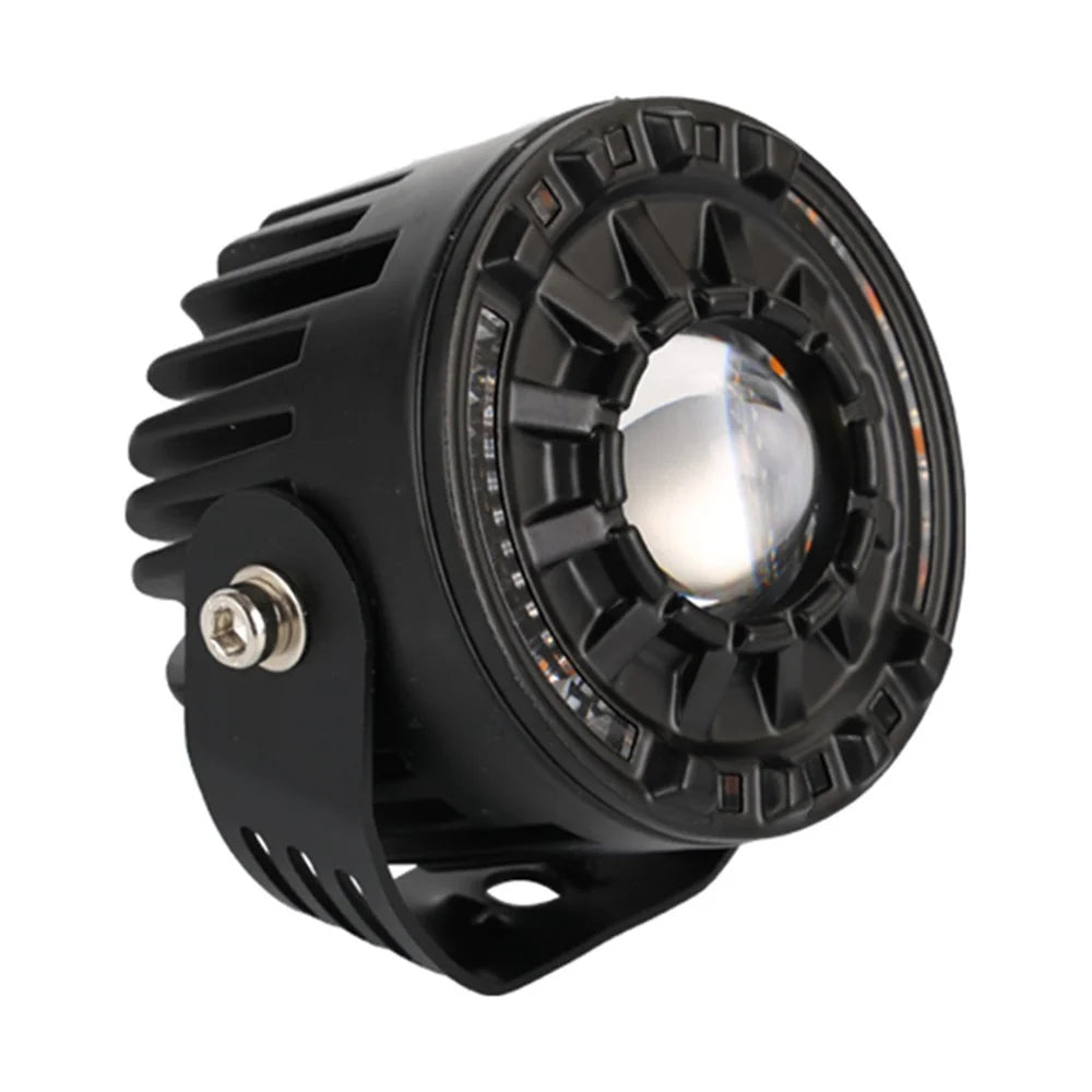 30W LED Motorcycle Headlight 3 Color Modes IP67 Waterproof Die Cast Aluminum Front Lamp - 1