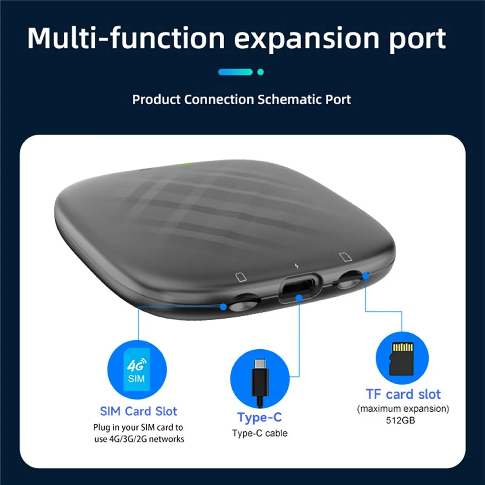 CPC200-TBox 4G LTE 4+64GB Car Play Mini Ai TV Box Android 13 Wireless Car Play Android Auto Adapter for Audi BMW Mazda Toyota Netflix YouTube - 7
