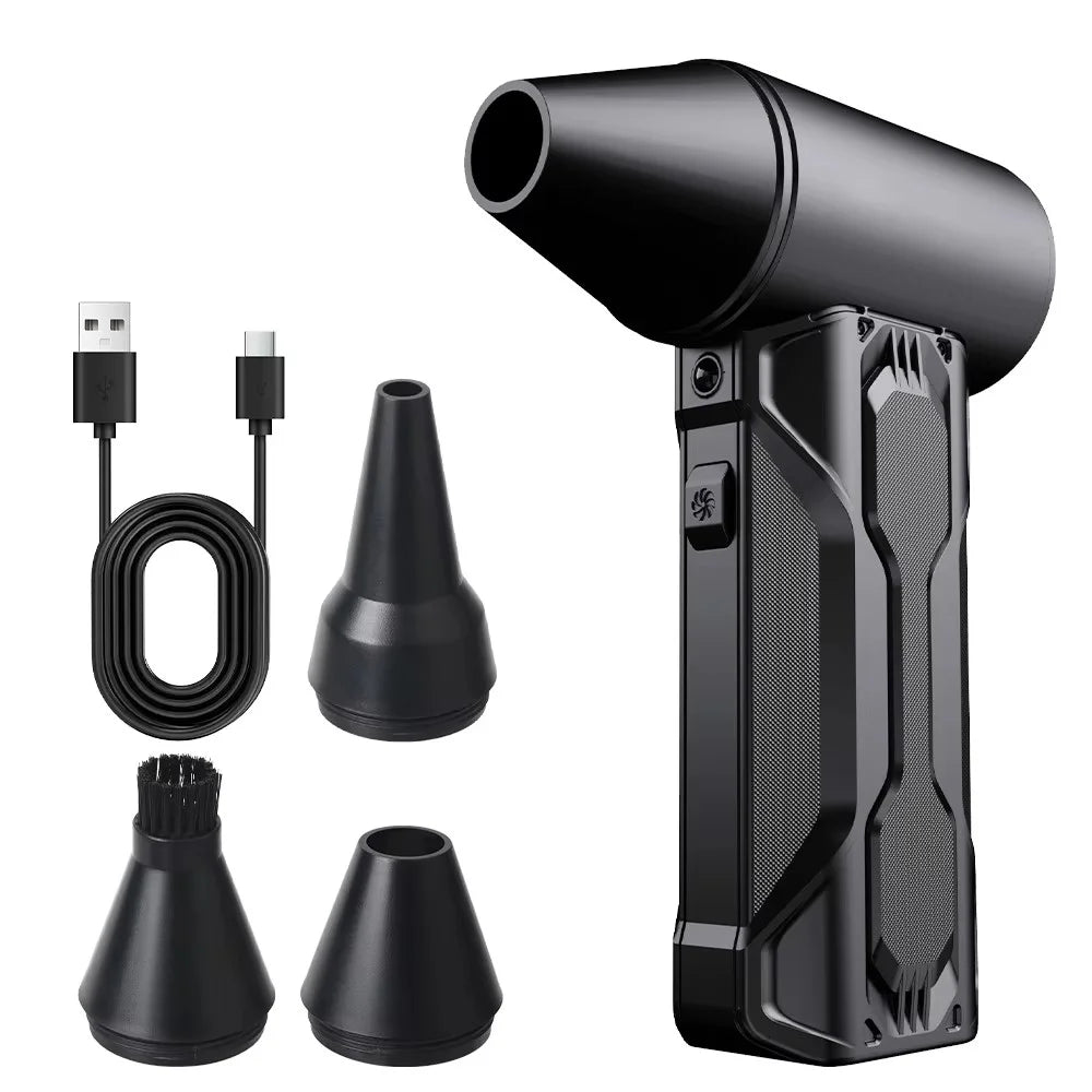 160000 RPM Turbo Fan Blower Portable Wireless Dust Blower with LED Light 5000mAh Rechargeable Air Blower - 2