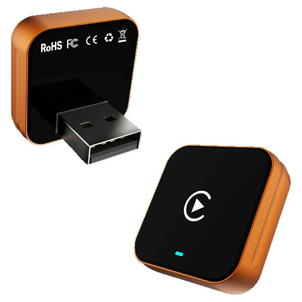 CP030-4 2 in 1 AI Box Wireless CarPlay Android Auto Adapter WiFi 6 Dual Band USB Dongle - Orange - 1