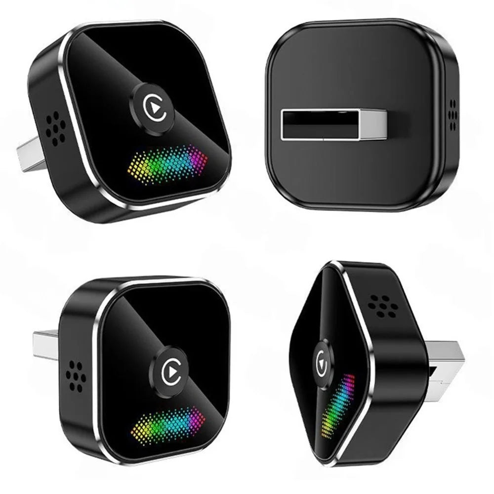Q1A 2-in-1 Wired to Wireless CarPlay Android Auto Adapter Bluetooth-compatible 5.0 USB Dongle with Button for Car - Black - 2