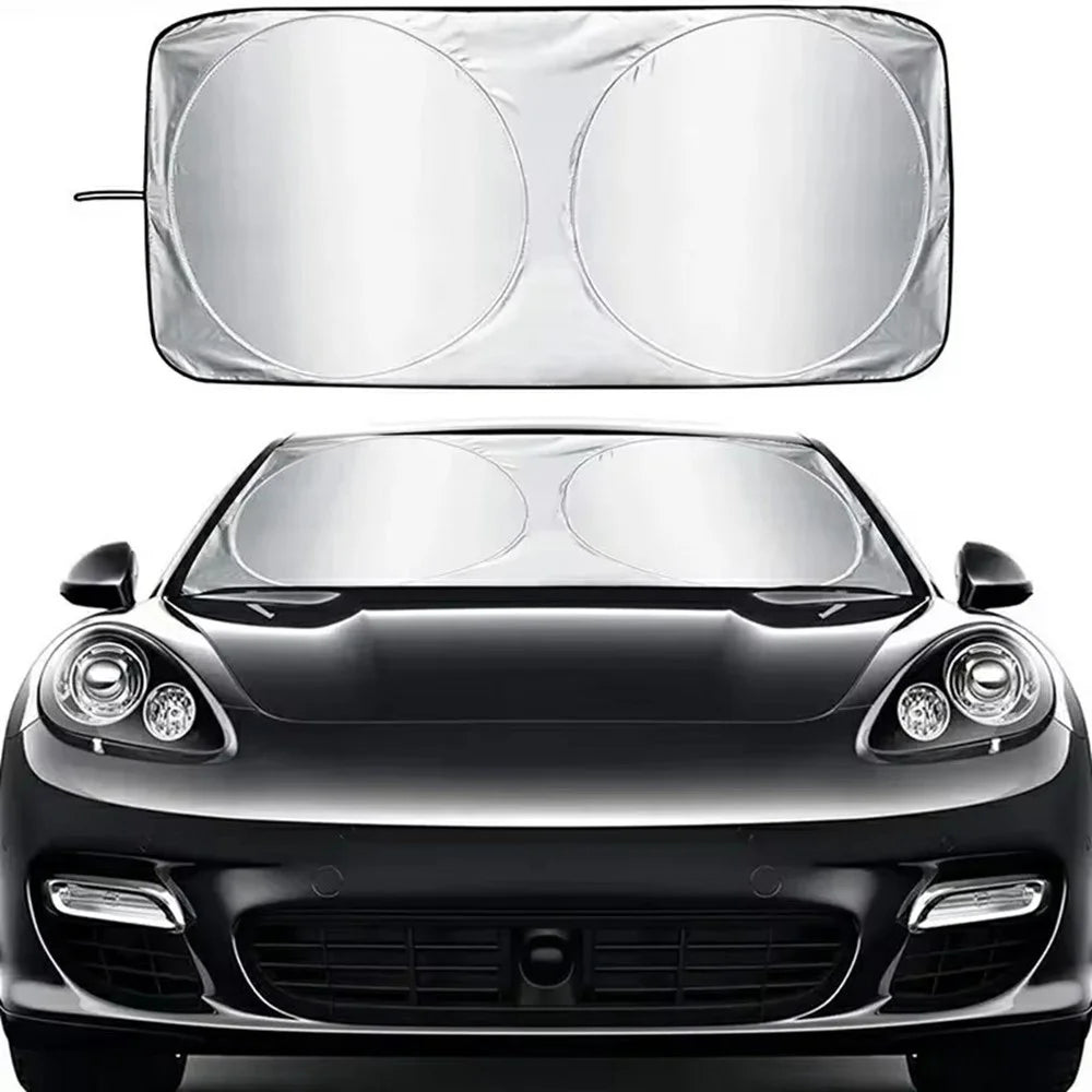 150x70cm Car Windshield Sunshade Foldable Titanium Silver UV Protection Heat Insulation Sun Shade for Vehicle - 1