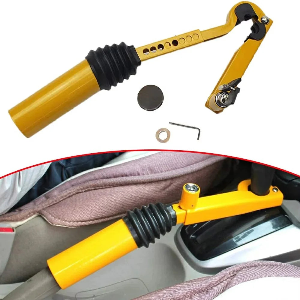 Car Handbrake to Gear Stick Lock with 2 Keys Hardened Steel Anti-Theft Security Device for Car Truck SUV - 3