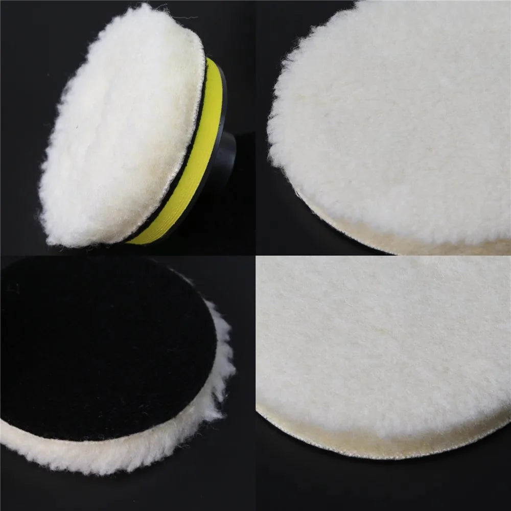 10Pcs 4 Inch Car Polishing Pads Set Wool Buffing Sponge Pads Kit for Car Cleaning Waxing - 3