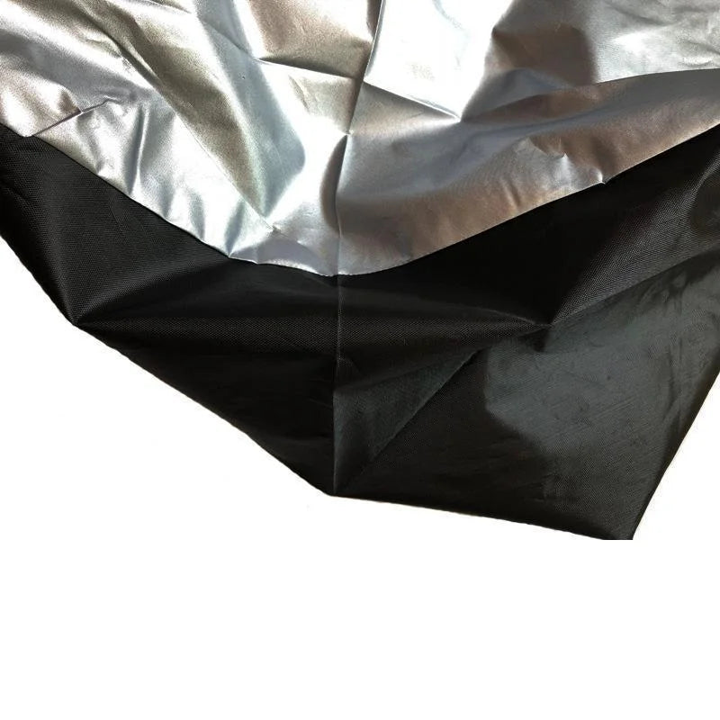 Size M 85x37cm Spare Tire Cover 210D Oxford Fabric Waterproof Dustproof Sunproof for SUV Truck - Black Silver - 4