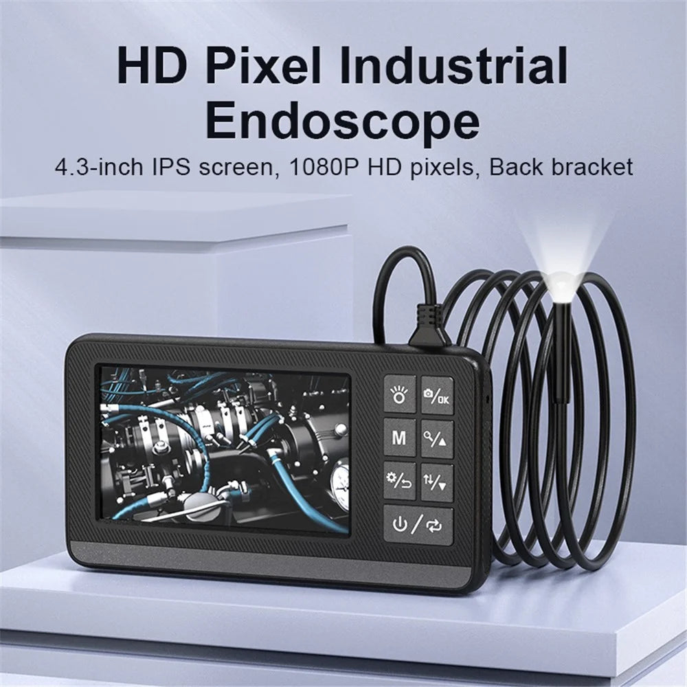INSKAM P005 3m Wire Waterproof HD 1080P Borescope 4.3'' Screen Single Camera Lens Endoscope - 2