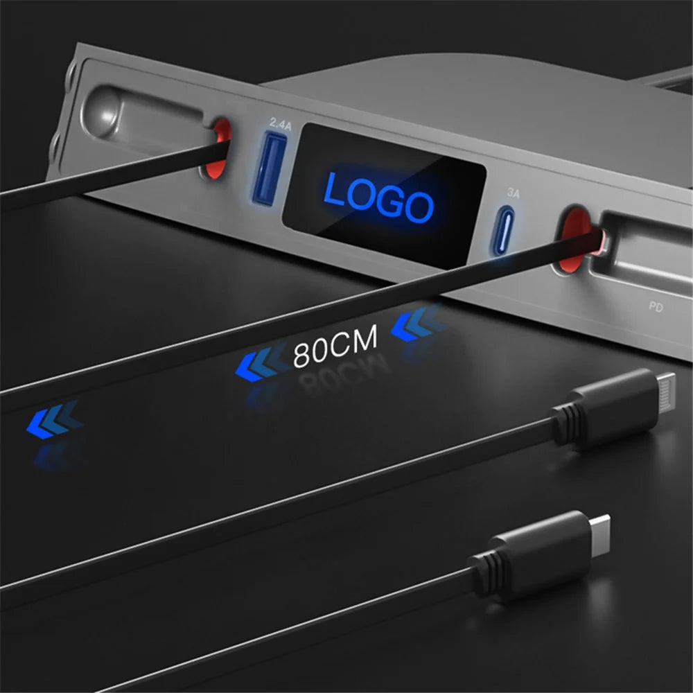 Docking Station USB Hub for Tesla Model 3 / Y (Above 2021) , Extension Cable Charger Multi-Port Hub Adapter - 2