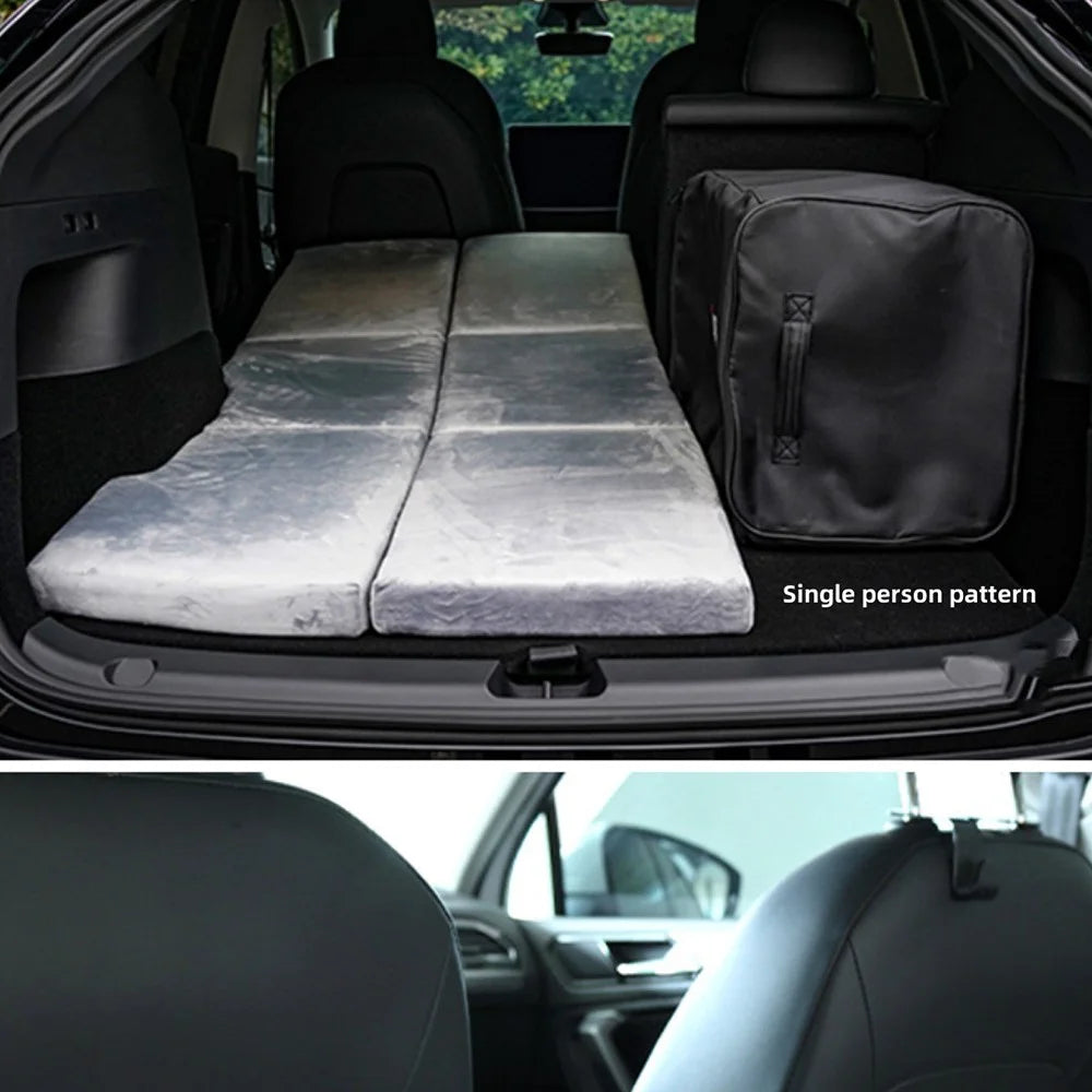 For Tesla Model Y / 3 Memory Foam Car Camping Mattress Tri-fold Soft Sleeping Mat with Storage Case and Bedspread - 6