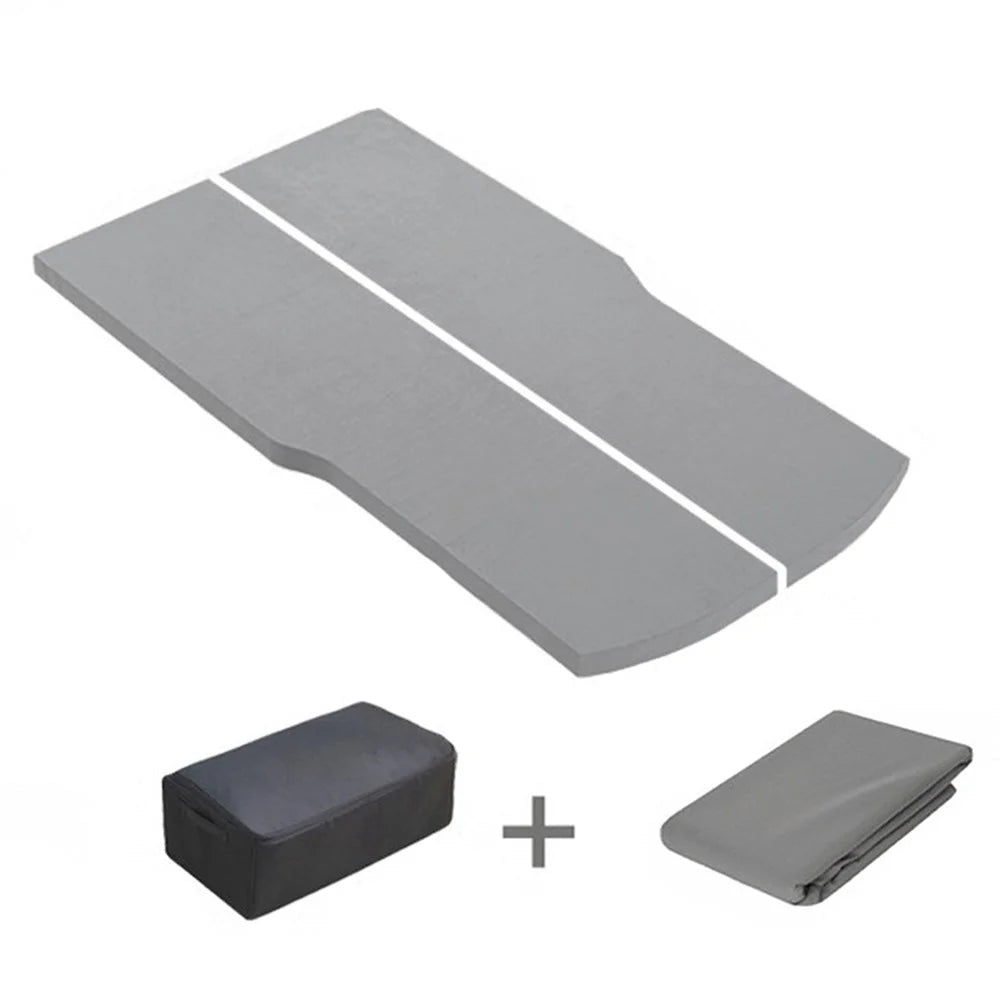 For Tesla Model Y / 3 Splicing Type Car Trip Sleeping Mat Memory Foam Camping Mattress with Storage Case and Bedspread - 1