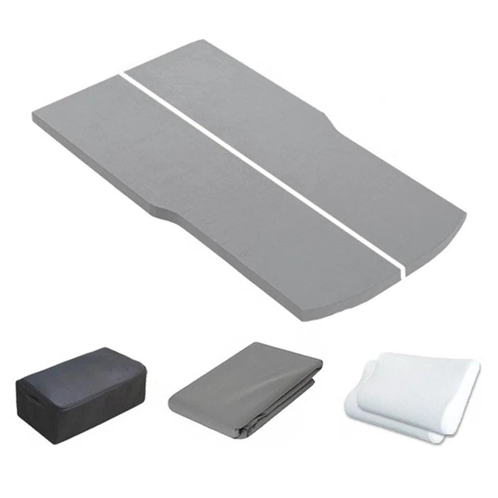 For Tesla Model Y / 3 Car Mattress MDI Memory Foam Two-fold Splicing Type Sleeping Mat with Storage Case, Bedspread and 1 Pair Pillow - 1
