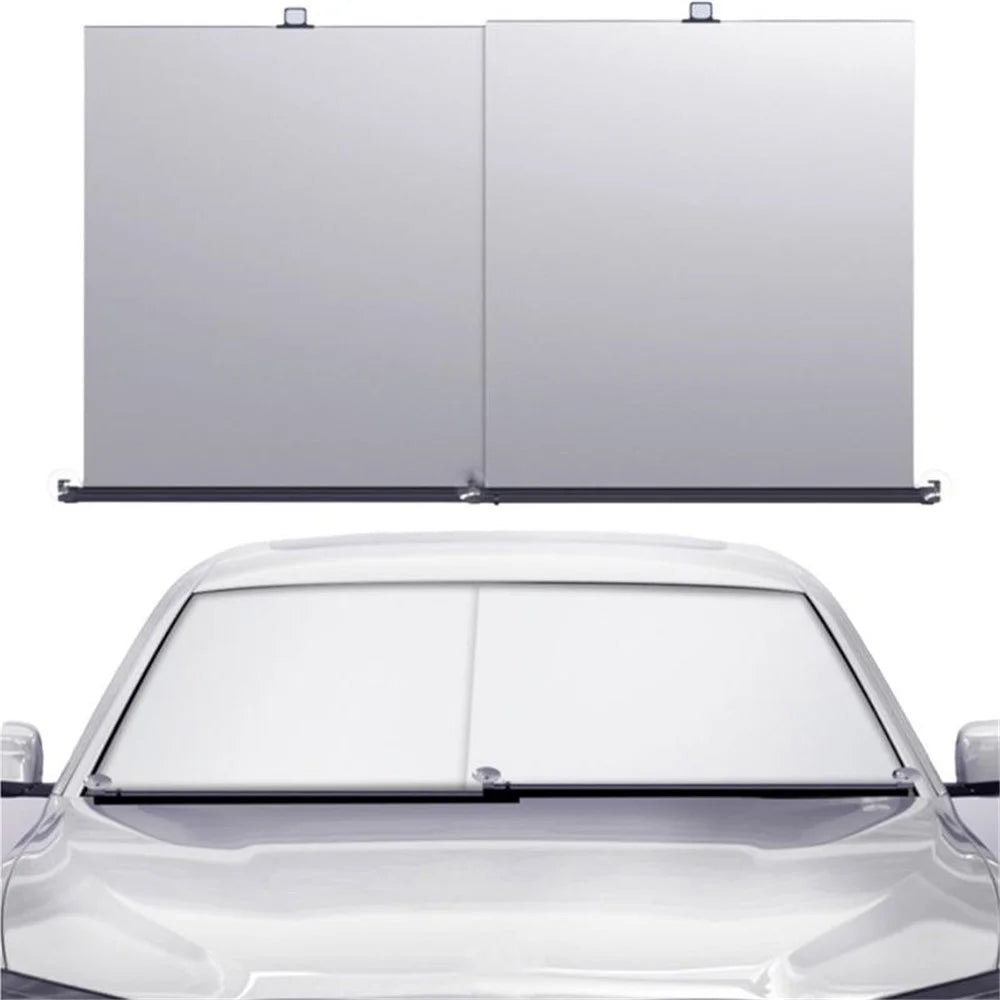 PM-1120 Summer Aluminum Alloy Car Windshield Sun Shade Umbrella Sunshade Cover UV Reflective Front Window Sun Visor - 1