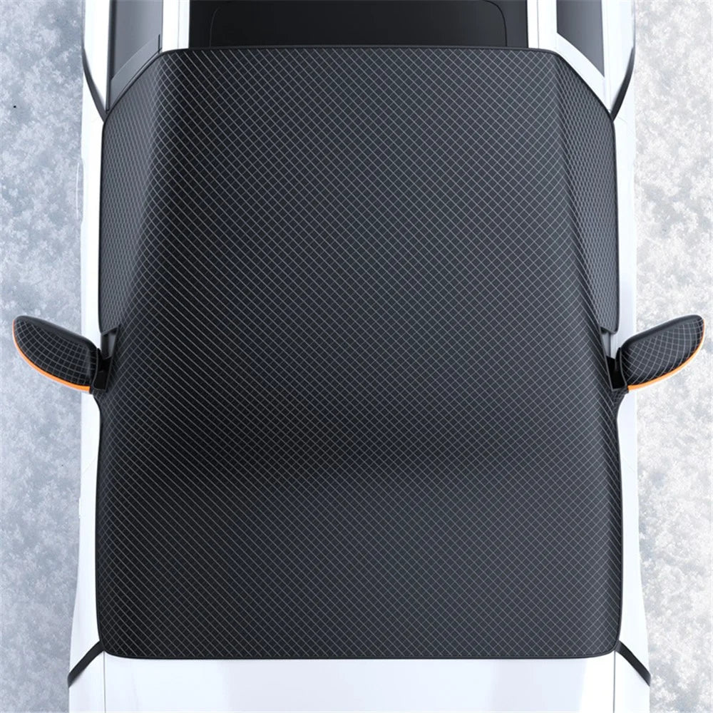 Foldable Car Windshield Sun Shade Magnetic Auto Windshield Cover with Reflective Strips - 6