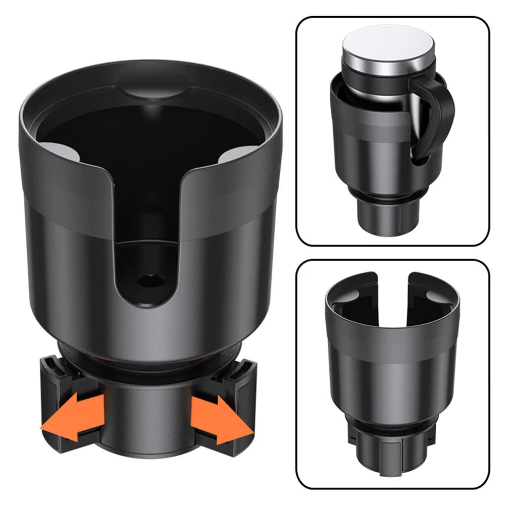 SD-1039 Plastic Car Cup Holder Expander Adapter with Adjustable Base for Drinks Mugs Bottles - 2