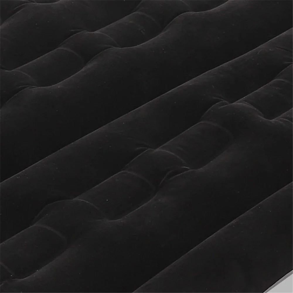 BY-688 Inflatable SUV Air Mattress Camping Bed PVC + Flocking Car Travel Sleeping Bed - Black - 5